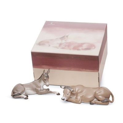 Lladro Porcelain Animals At Bethlehem Nativity Set Figurines Lladro 