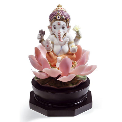 Lladro Porcelain Padmasana Ganesha Figurine Figurines Lladro 