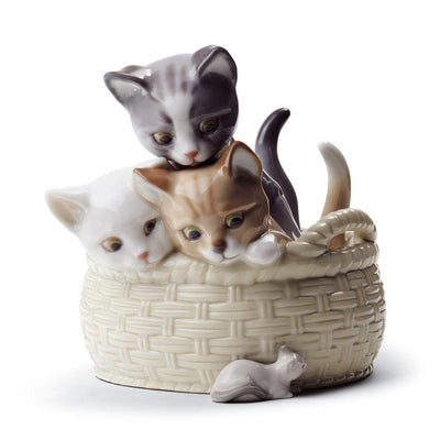 Lladro Porcelain Curious Kittens Figurine Figurines Lladro 