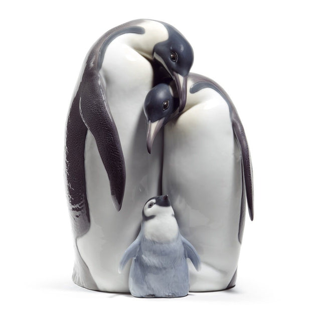 Lladro Porcelain Penguin Family Figurine Figurines Lladro 