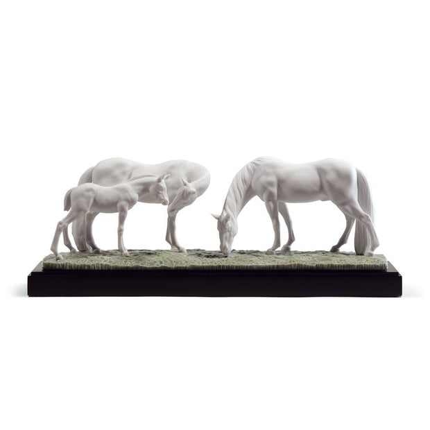 Lladro Porcelain Horses In The Meadow Figurine Figurines Lladro 