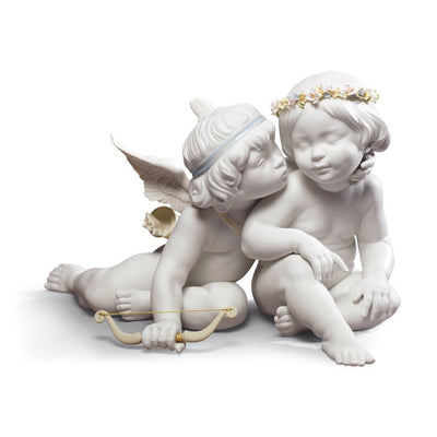 Lladro Porcelain Eros And Psyche Figurine Figurines Lladro 