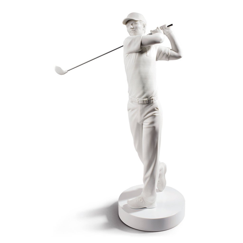 Lladro Porcelain Golf Champion Figurine White Figurines Lladro 