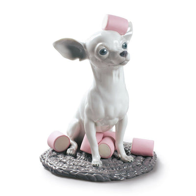 Lladro Porcelain Chihuahua With Marshmallows Figurine Figurines Lladro 