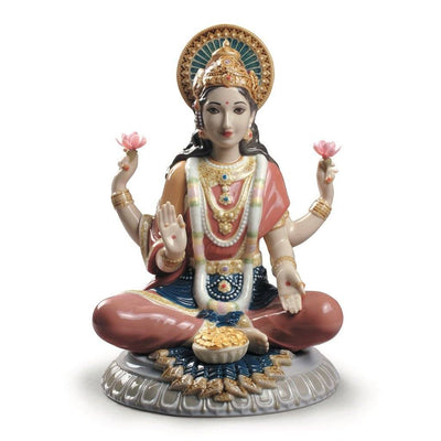Lladro Porcelain Goddess Sri Lakshmi Figurine Figurines Lladro 