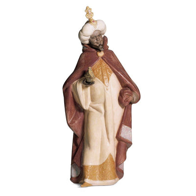 Lladro Porcelain King Balthasar Figurine Gres Finish Figurines Lladro 