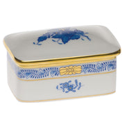 Herend Rectangular Box Figurines Herend Chinese Bouquet Blue 