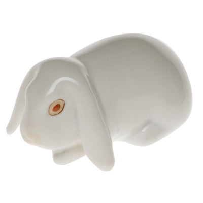 Herend Lop Ear Bunny Figurines Herend White W/Slight Coloration 