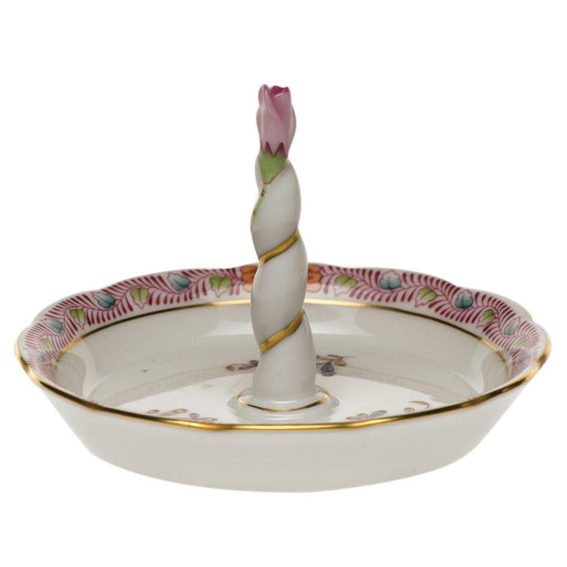 Herend Ring Holder W/Rose Bud - Multicolor Figurines Herend 