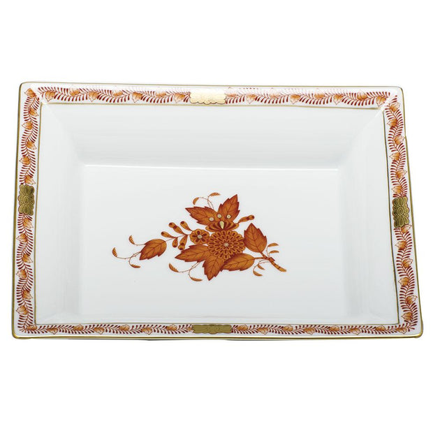 Herend Jewelry Tray Figurines Herend Chinese Bouquet Rust 