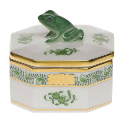 Herend Small Octagonal Box - Frog Figurines Herend 