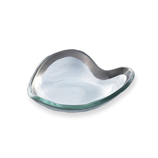 Annieglass Heart Small Bowl Dinnerware Annieglass Platinum 