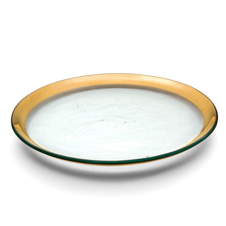 Annieglass Roman Antique Buffet Plate - 12" Dinnerware Annieglass Gold 