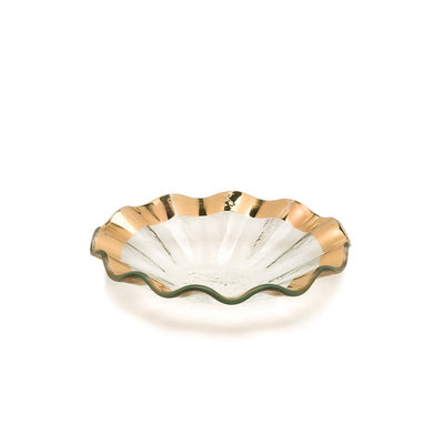 Annieglass Ruffle Bowl - 7" Dinnerware Annieglass Gold 