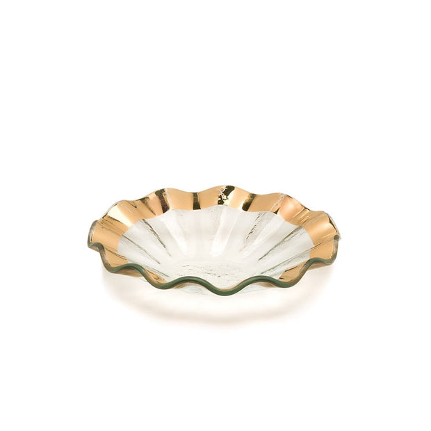 Annieglass Ruffle Bowl - 7" Dinnerware Annieglass Gold 