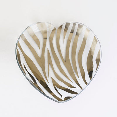 Annieglass Heart Plate - Zebra Dinnerware Annieglass 