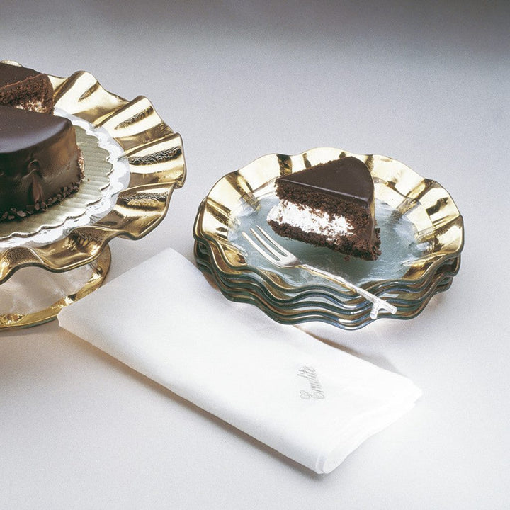Annieglass Ruffle Salad Plate Dinnerware Annieglass 
