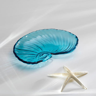 Annieglass Ultramarine Nautilus Dish Dinnerware Annieglass 