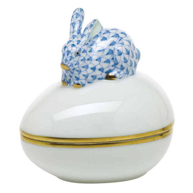 Herend Bunny Bonbon Figurines Herend Box Blue 