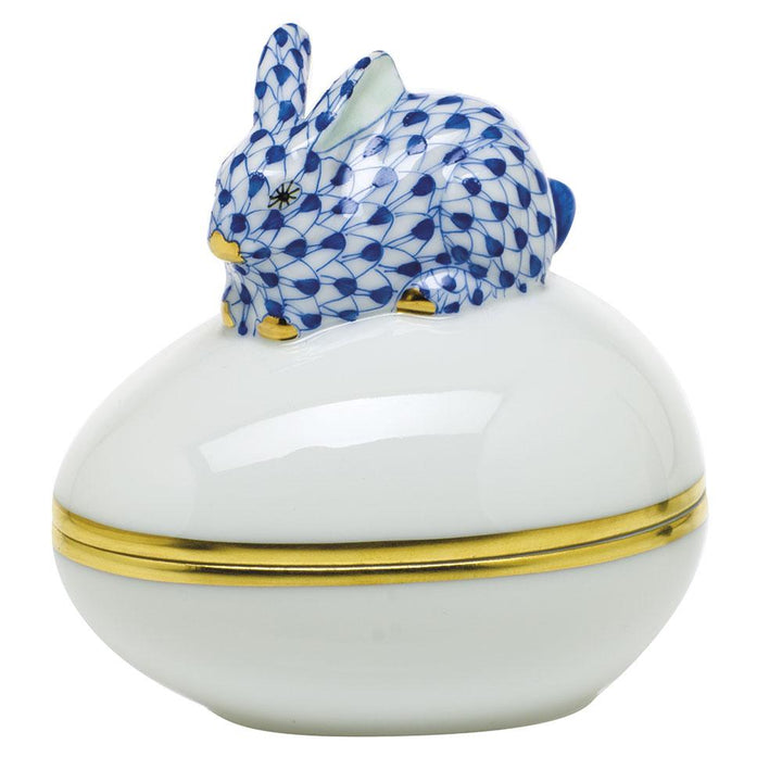 Herend Bunny Bonbon Figurines Herend Box Sapphire 
