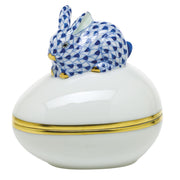 Herend Bunny Bonbon Figurines Herend Box Sapphire 