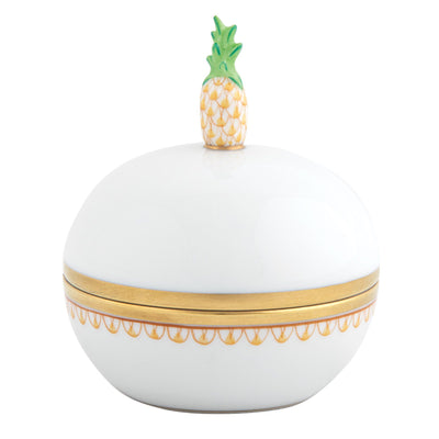 Herend Pineapple Box Figurines Herend Box Yellow 