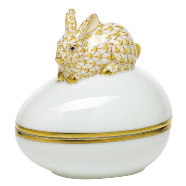 Herend Bunny Bonbon Figurines Herend Box Yellow 