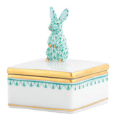 Herend Bunny Box Figurines Herend Box Green 