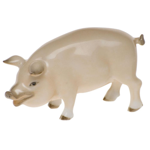 Herend Pig Figurines Herend Natural Coloration 
