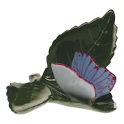 Herend Butterfly On Leaf Figurines Herend Blue 