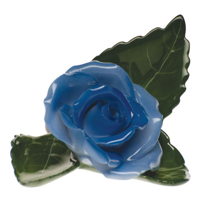 Herend Rose On Leaf Figurines Herend Blue 
