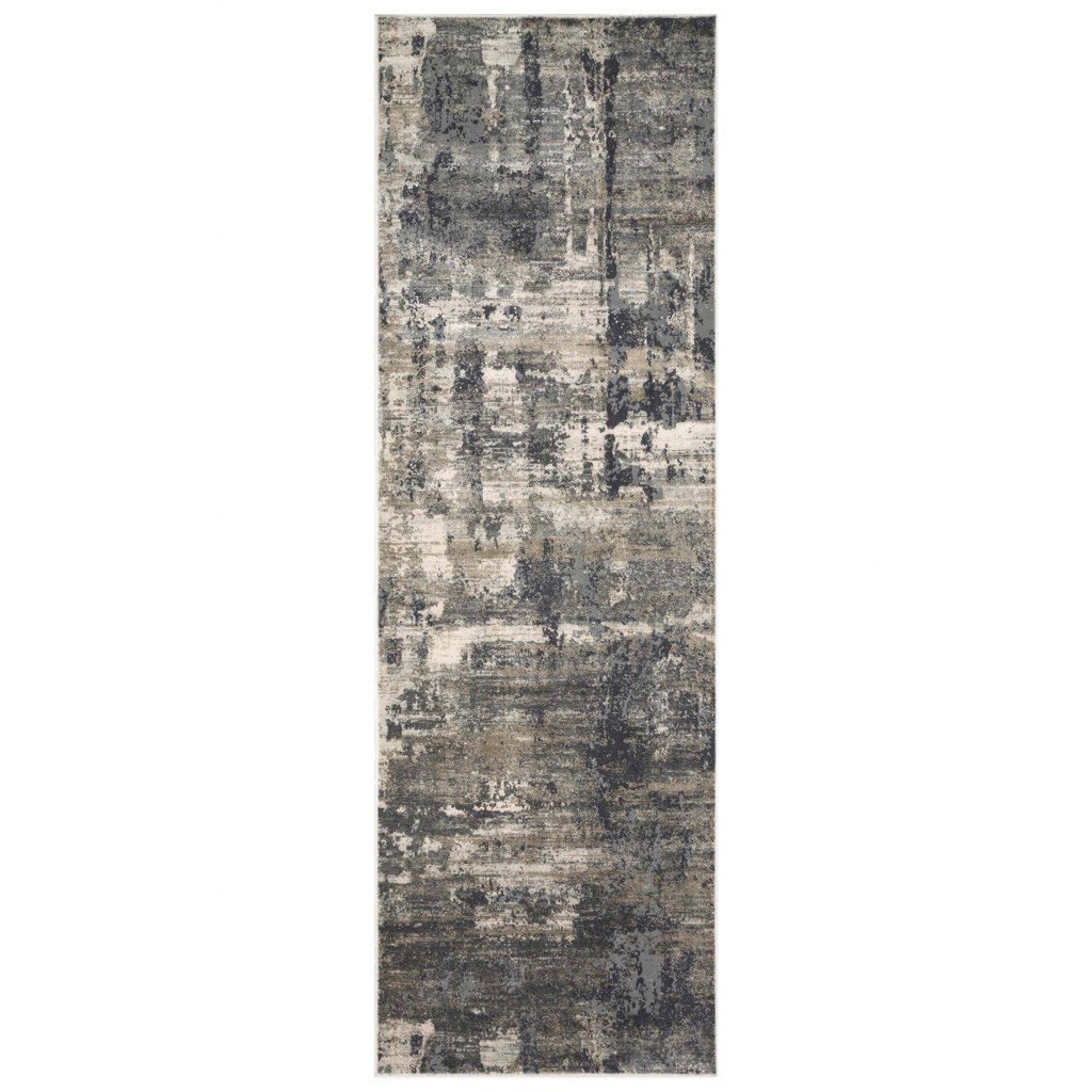 Loloi Cascade CAS 03 Ivory / Charcoal Area Rug Rugs Loloi 2’ 7" x 8’ Runner 