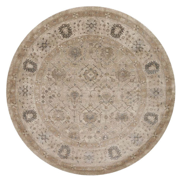 Loloi Century CQ 02 Taupe / Taupe Area Rug Rugs Loloi 7’ 7" X 7’ 7" Round 
