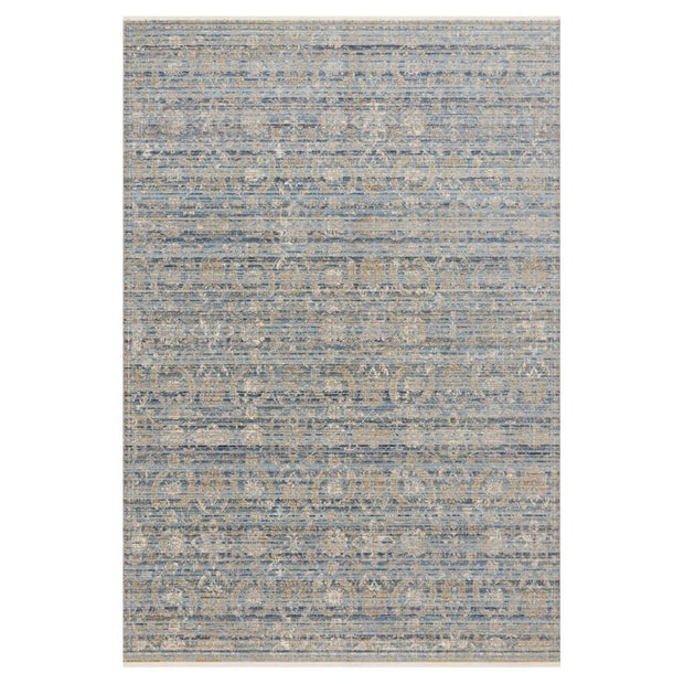 Loloi Claire CLE 03 Ocean / Gold Area Rug Rugs Loloi 2’ 7" x 8’ Runner 