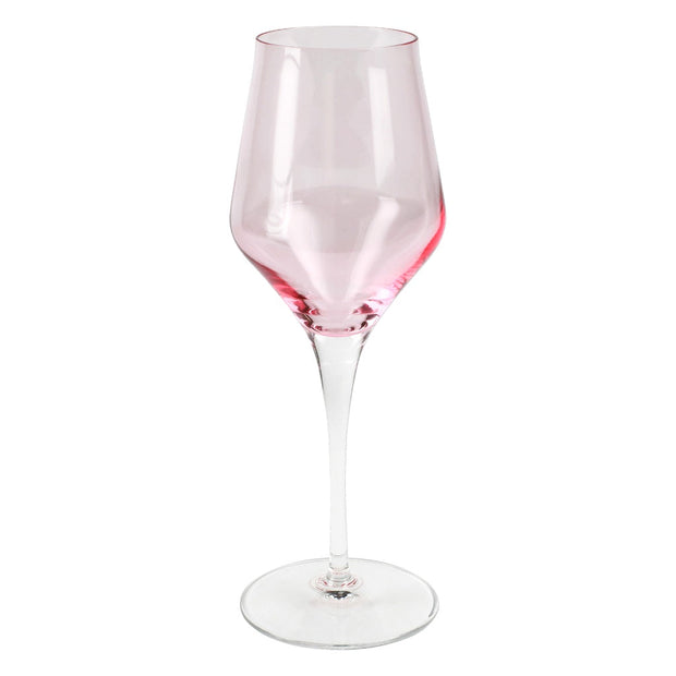 Vietri Contessa Wine Glass Dinnerware Vietri Pink 