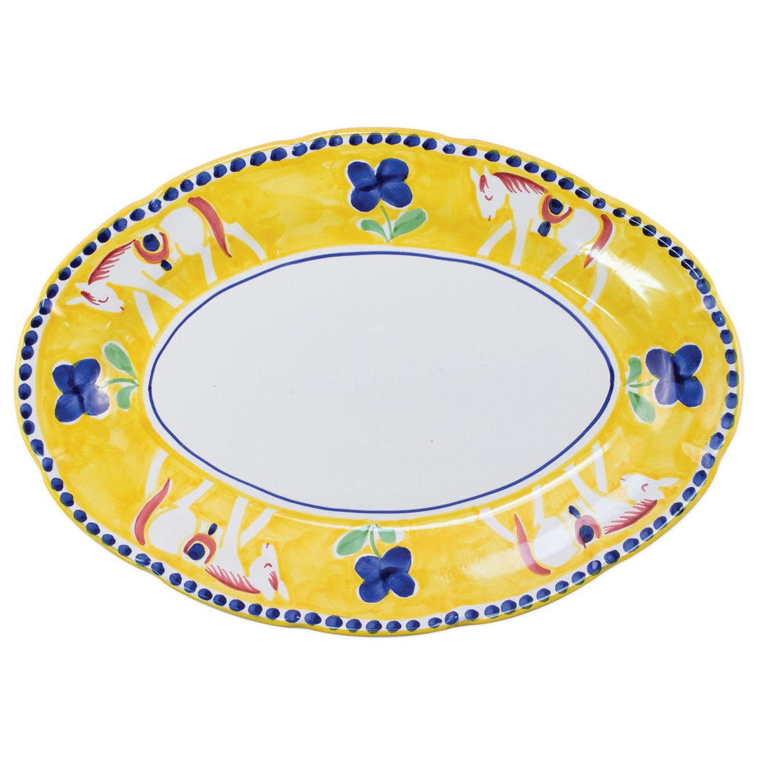 Vietri Campagna Cavallo Oval Platter Dinnerware Vietri 