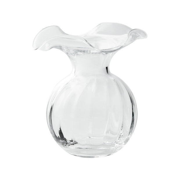 Vietri Hibiscus Glass Clear Small Fluted Vase Dinnerware Vietri 