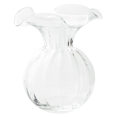 Vietri Hibiscus Glass Clear Large Fluted Vase Dinnerware Vietri 