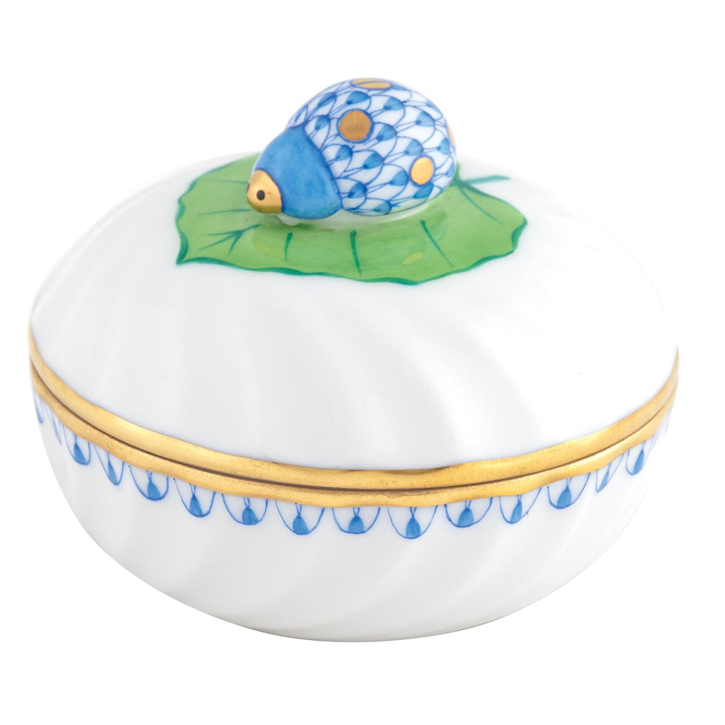 Herend Ladybug Box Figurines Herend Blue 