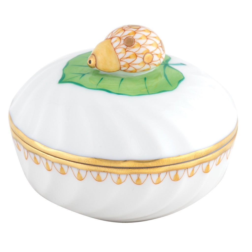 Herend Ladybug Box Figurines Herend Butterscotch 