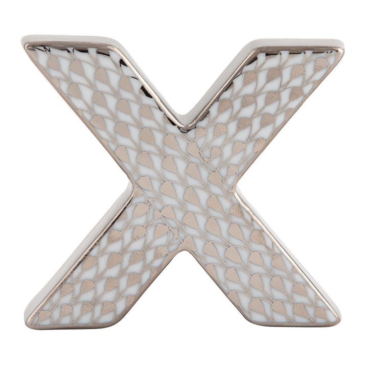 Herend Letter X Figurines Herend Platinum 