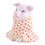 Herend Pig In a Blanket Figurine Figurines Herend Rust 