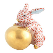 Herend Bunny With Egg Figurine Figurines Herend Rust 