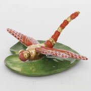 Herend Dragonfly on Lily Pad Figurine Figurines Herend Rust 