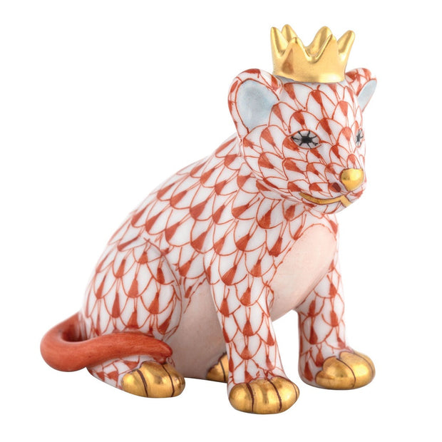 Herend Lion Cub With Crown Figurine Figurines Herend 