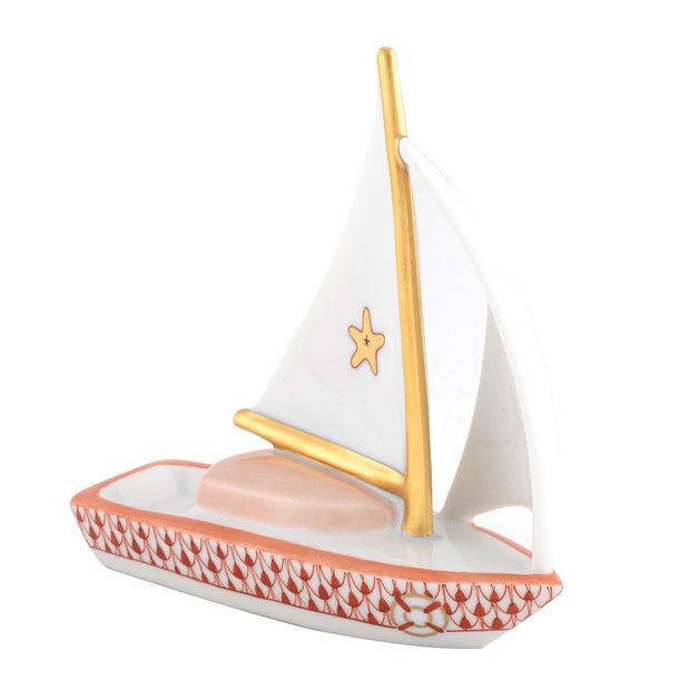 Herend Sailboat At Sea Figurine Figurines Herend Rust 