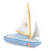 Herend Sailboat At Sea Figurine Figurines Herend Blue 