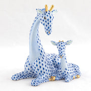 Herend Mother & Baby Giraffe Figurines Herend Sapphire 