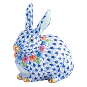 Herend Flower Bunny Figurine Figurines Herend Sapphire 