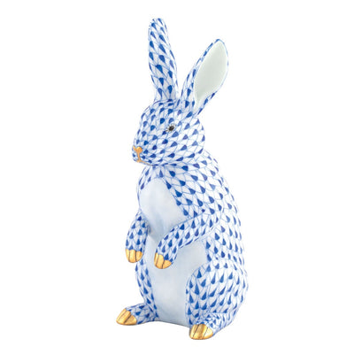 Herend Medium Standing Rabbit Figurine Figurines Herend Sapphire 